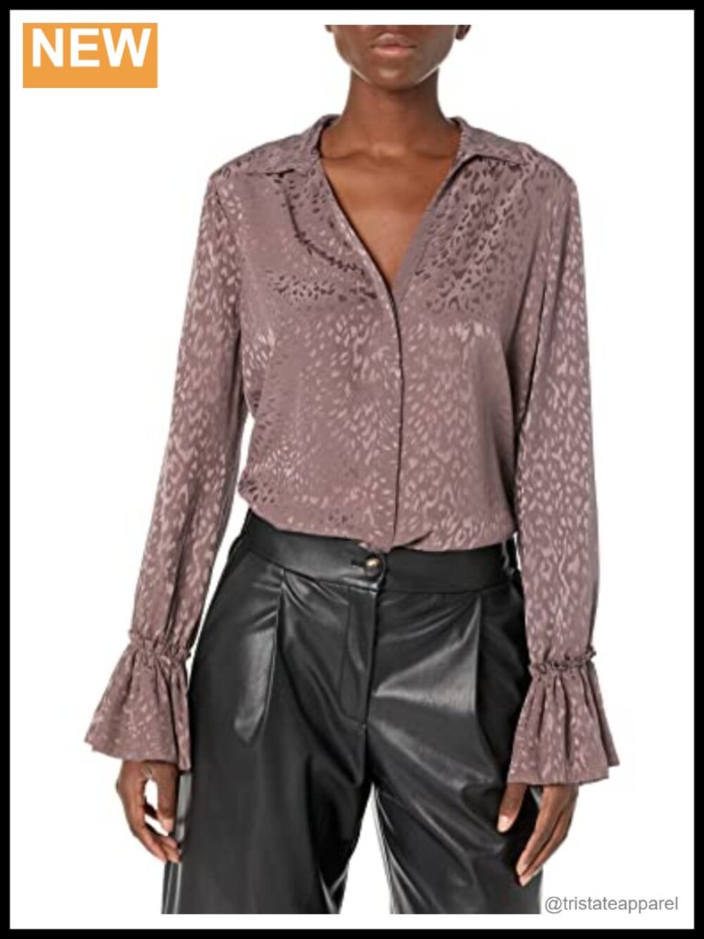 Paige Women's Abriana Button Down Shirt Pleated Sleeve Silk Luxe Matte Satin